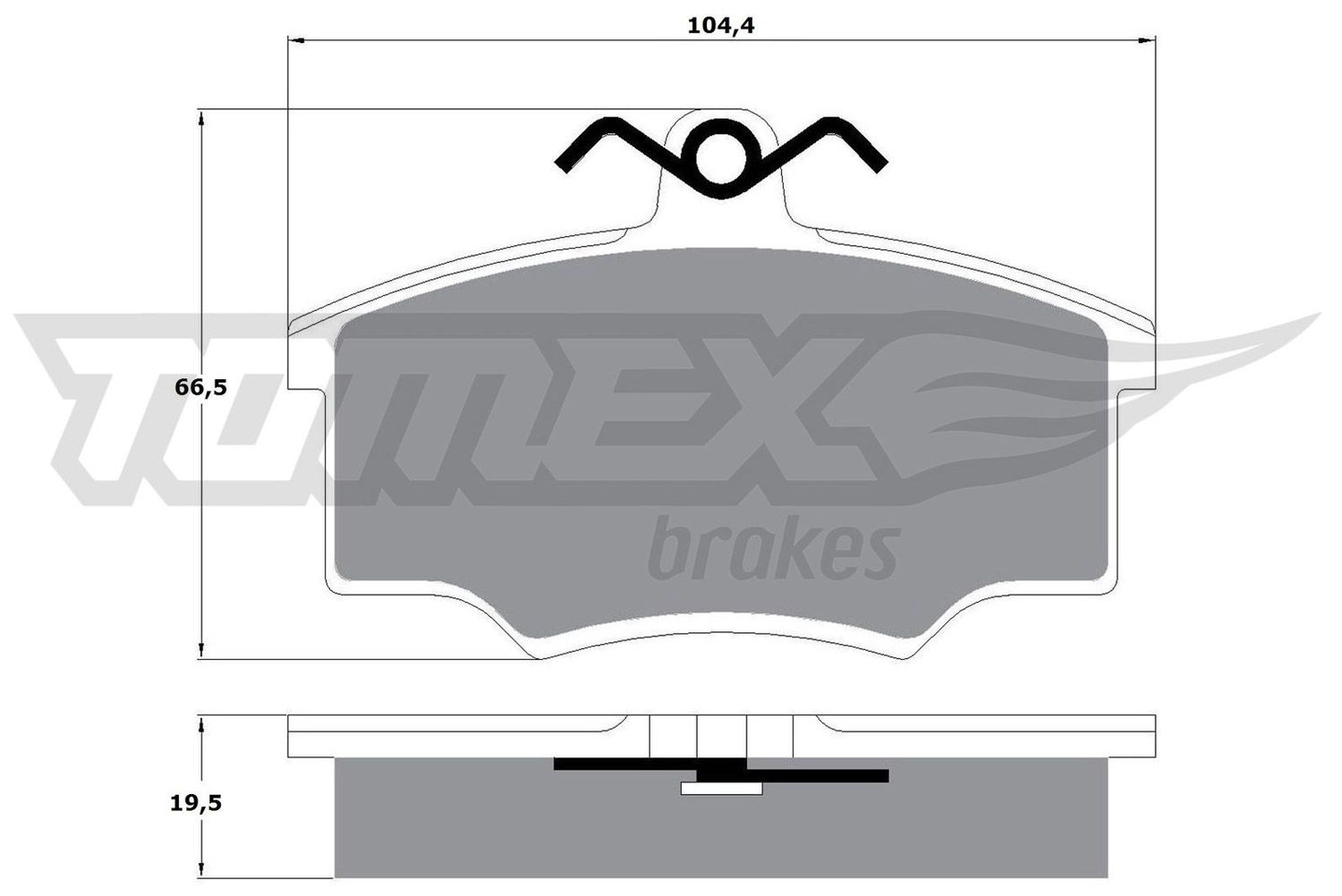 Obrázok Sada brzdových platničiek kotúčovej brzdy TOMEX Brakes  TX1057